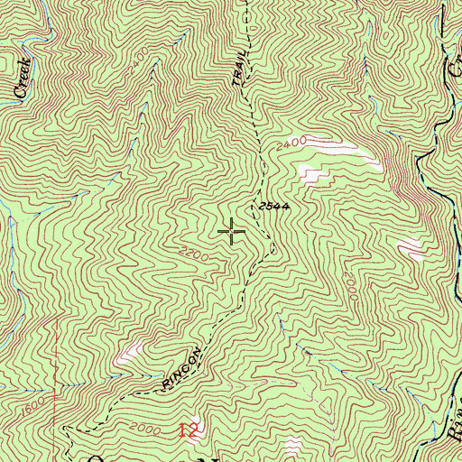 Topographic Map of Rincon Trail, CA