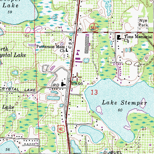 Topographic Map of Pelwood Square, FL