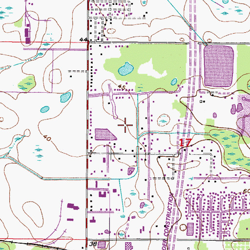 Topographic Map of Pinebrooke Business Park, FL