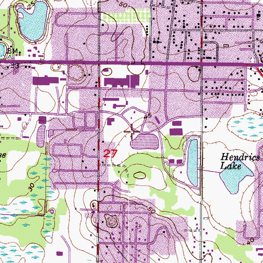 Topographic Map of Pinelake Office Park, FL
