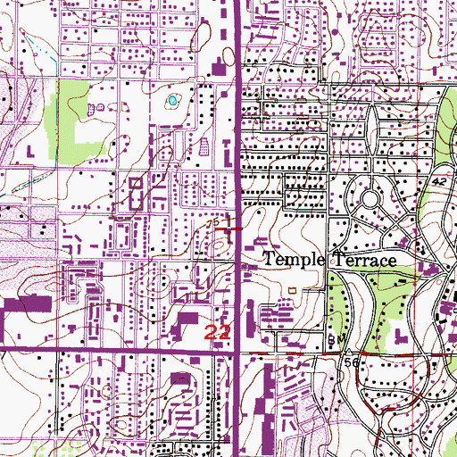 Topographic Map of Post Office Plaza, FL