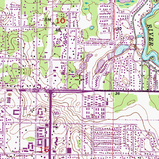 Topographic Map of Raintree Professional Center, FL