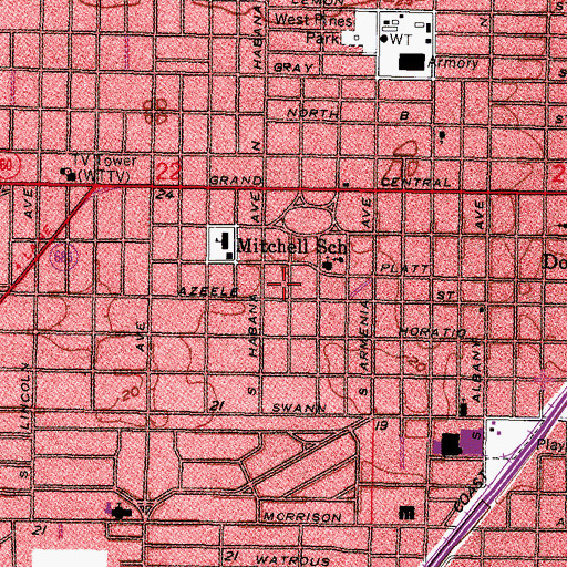 Topographic Map of Reece Office Park, FL