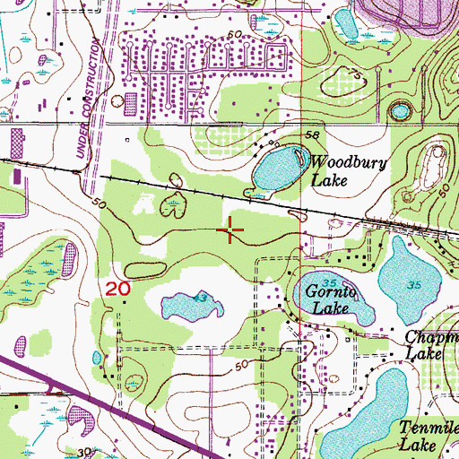 Topographic Map of Regency Corporate Park, FL