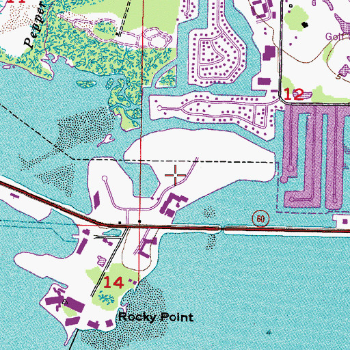 Topographic Map of Rocky Point Office and Commercial Park, FL