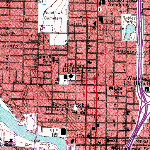 Topographic Map of Rosebury Park Shopping Center, FL