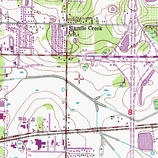 Topographic Map of Sabal Center, FL