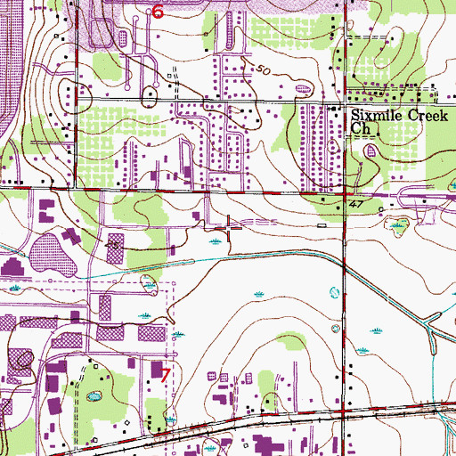 Topographic Map of Sabal Industrial Park, FL