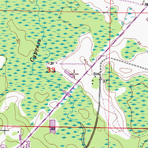 Topographic Map of Somerset Professional Park, FL