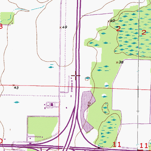 Topographic Map of South County Regional Wastewater Treatment Plant, FL