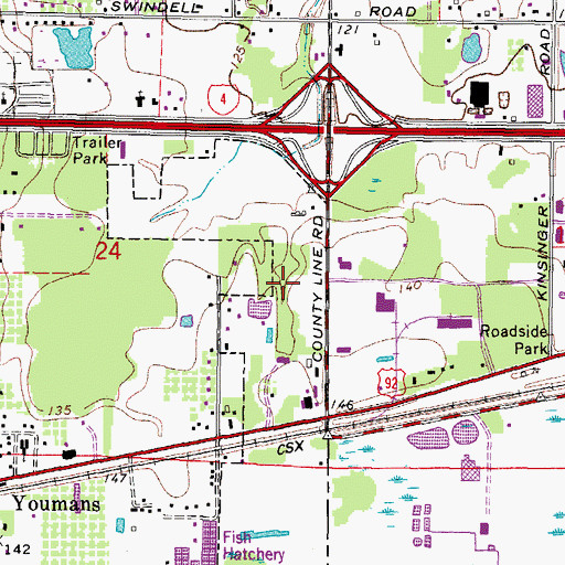 Topographic Map of Sterling Commerce Center, FL