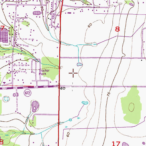 Topographic Map of Summerfield Crossings Commercial Center, FL