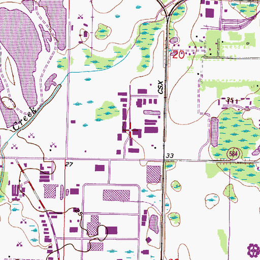 Topographic Map of Sunstate Industrial Park, FL