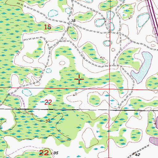 Topographic Map of Tampa Technology Park West, FL