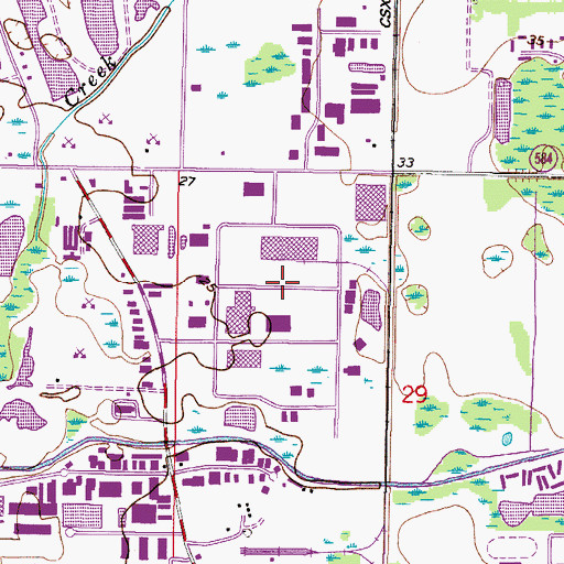 Topographic Map of Tampa West Industrial Park, FL