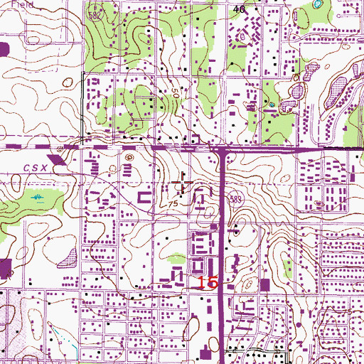 Topographic Map of Terrace Court Office Park, FL