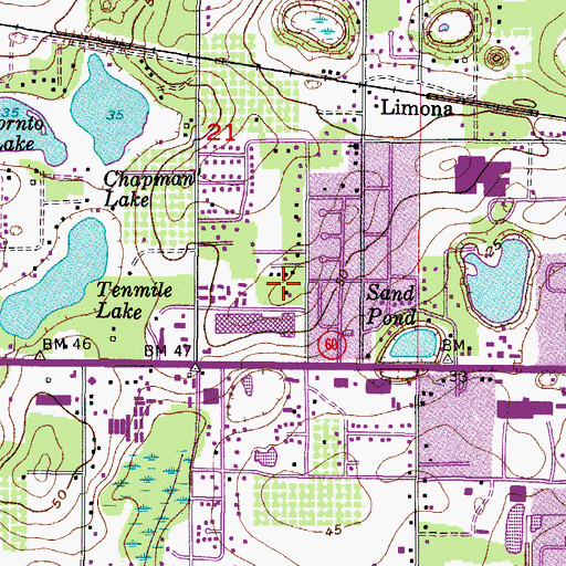 Topographic Map of The Carlisle Club, FL