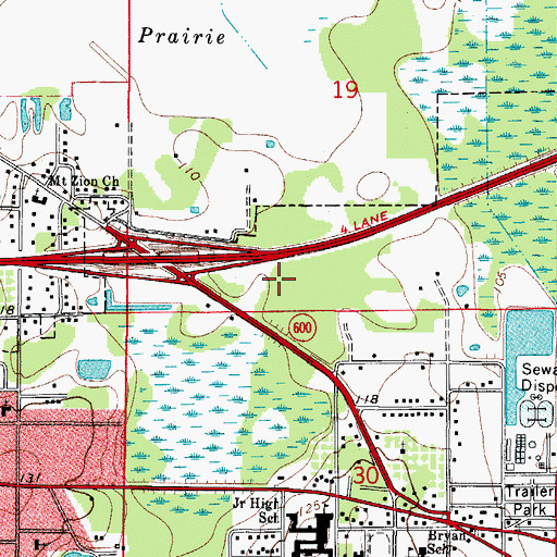 Topographic Map of Townsgate West, FL
