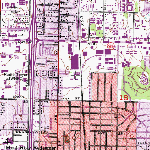 Topographic Map of Trianon Park, FL
