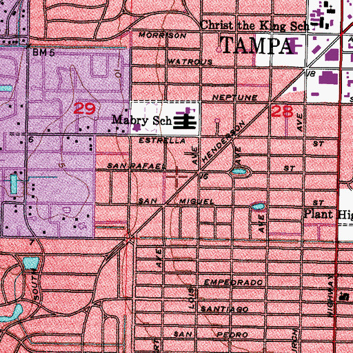 Topographic Map of Two Bills Shopping Center, FL