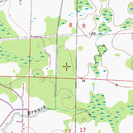 Topographic Map of Village Plaza at Westchase Shopping Center, FL