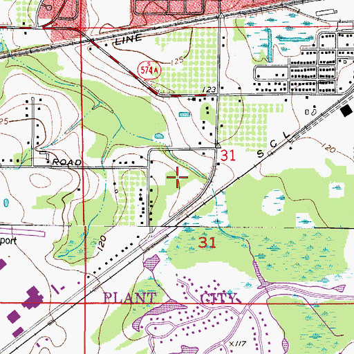 Topographic Map of Walden Lake Industrial Park, FL
