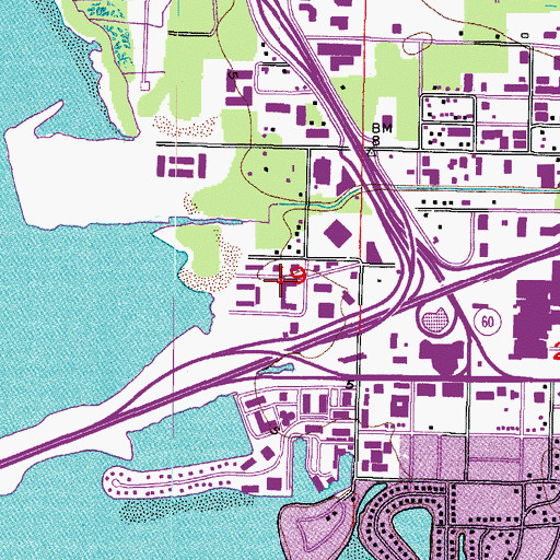 Topographic Map of West Shore Executive Park, FL