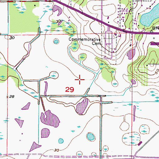 Topographic Map of Westfield Shoppingtown Brandon Shopping Center, FL