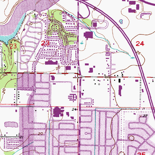 Topographic Map of Wilshire Park Shopping Center, FL