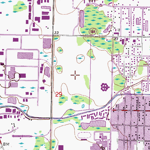 Topographic Map of Woodland Corporate Center, FL