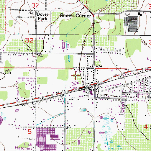Topographic Map of Aarons Place, FL