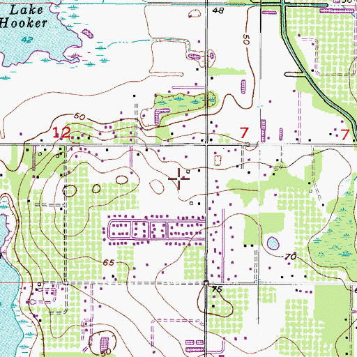 Topographic Map of Abbey Trace, FL