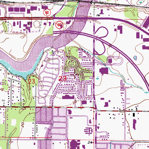 Topographic Map of Adamo Acres, FL