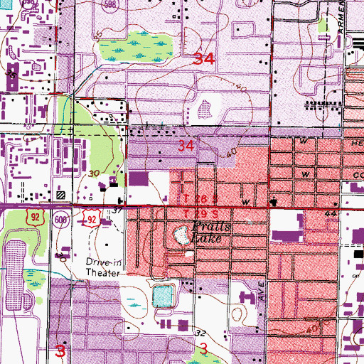 Topographic Map of Al Dana Park, FL