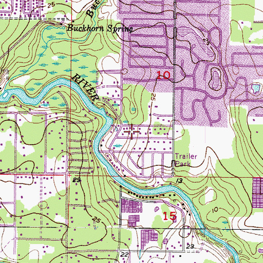 Topographic Map of Alafia Estates, FL