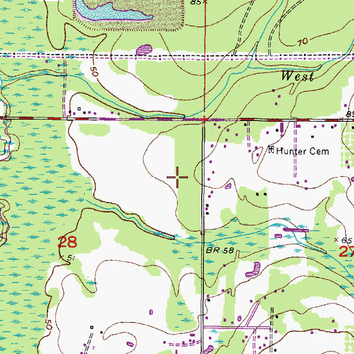 Topographic Map of Alafia Ranch, FL