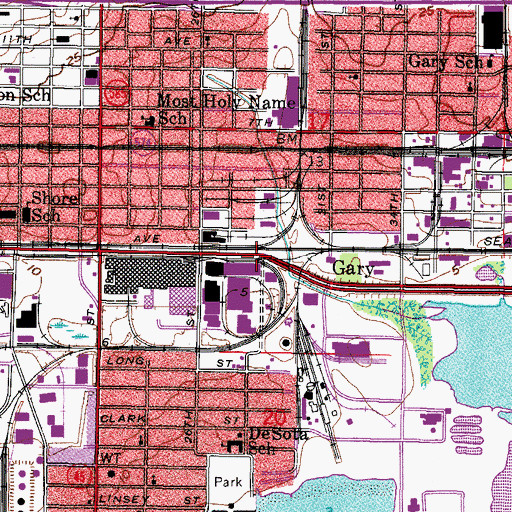 Topographic Map of Albion, FL