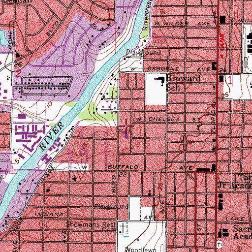 Topographic Map of Alice Heights, FL