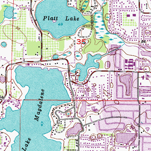 Topographic Map of All Bright Shores, FL