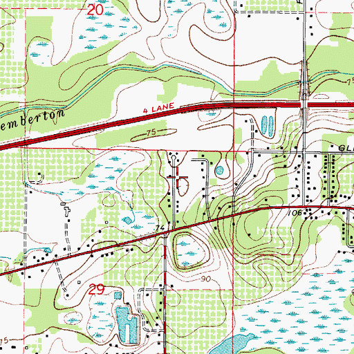 Topographic Map of All Green, FL