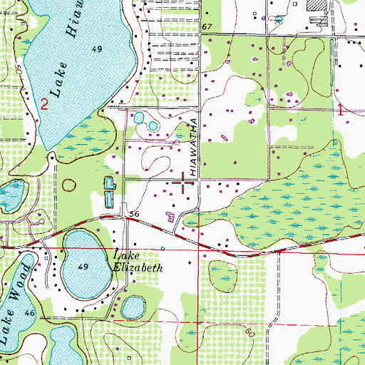 Topographic Map of Alldredge, FL