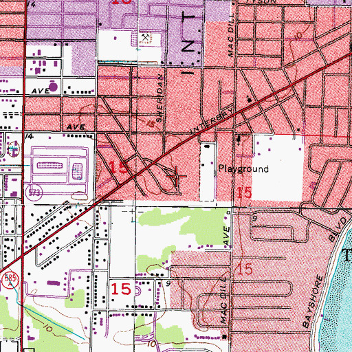 Topographic Map of Allerton Park, FL