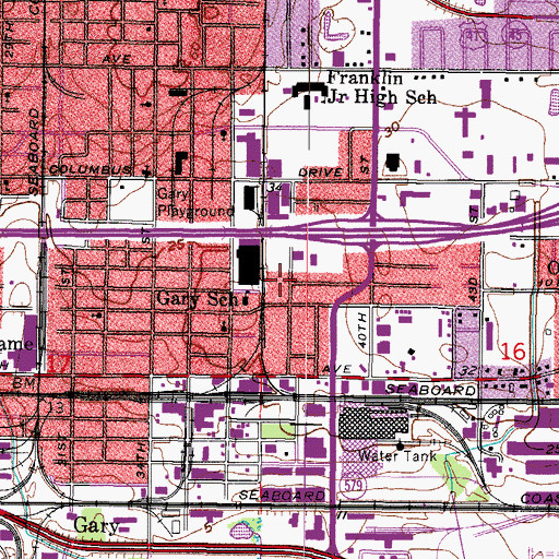Topographic Map of Alma Heights, FL
