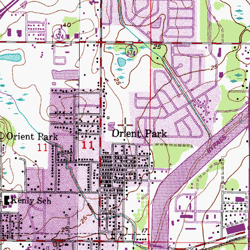 Topographic Map of Amber Place, FL