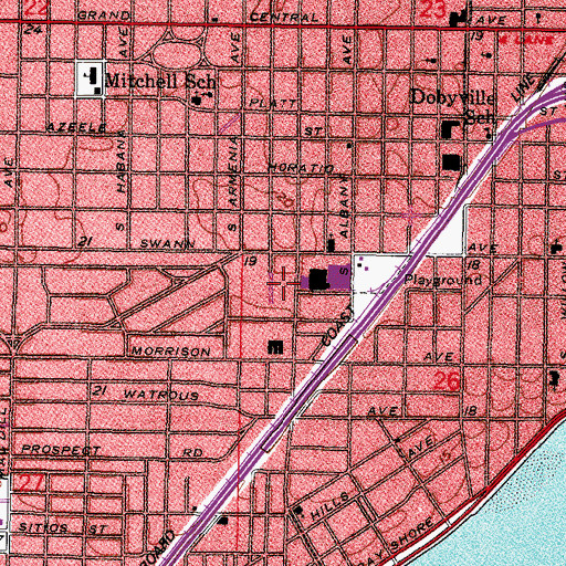 Topographic Map of Amelia, FL