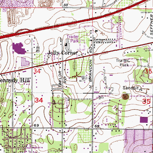 Topographic Map of American Gardens, FL