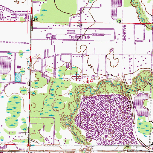 Topographic Map of Americana, FL