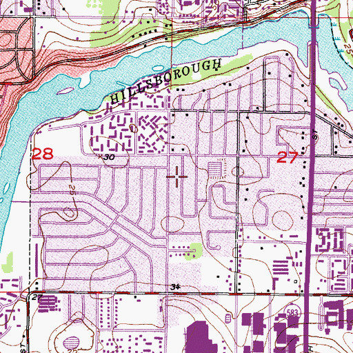 Topographic Map of Ana Julia Estates, FL