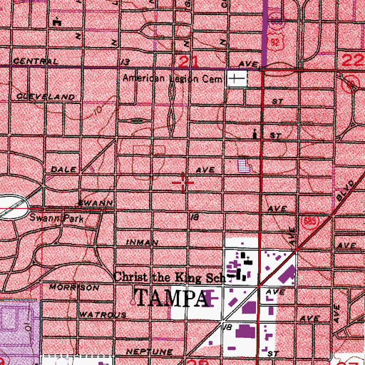 Topographic Map of Andrea, FL