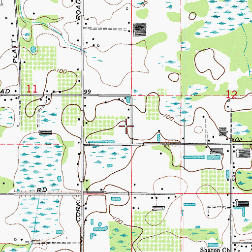 Topographic Map of Ansley Terrace, FL